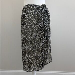 Micheal Kors Leopard Print Sarong Cover up One size